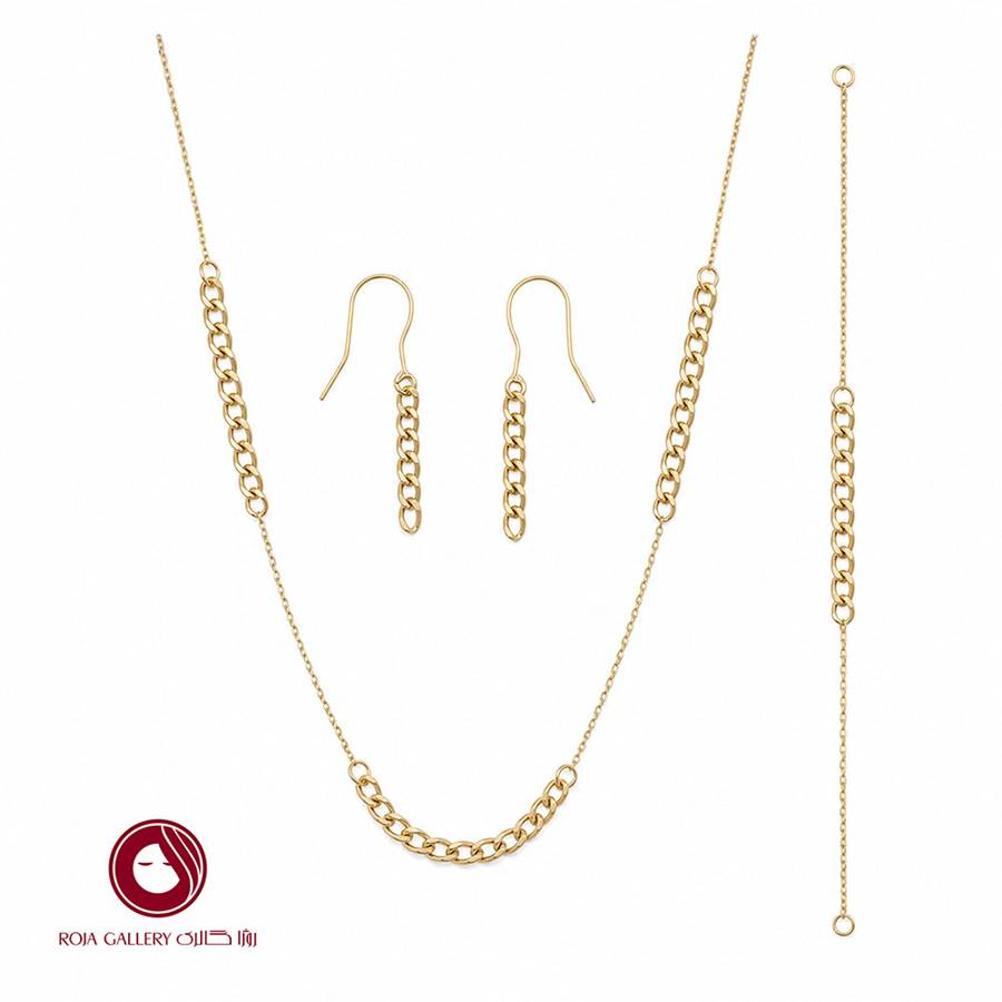 ست طلا سبک طرح کارتیه کم اجرت - انتخاب وزن:: 2.22 گرم